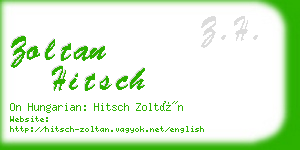 zoltan hitsch business card